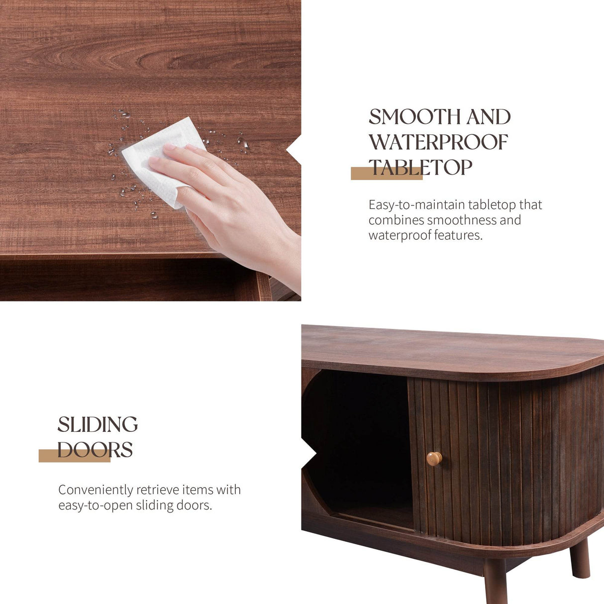 Modern Farmhouse Rattan TV Stand With Storage Cabinet - Sleep Galleria