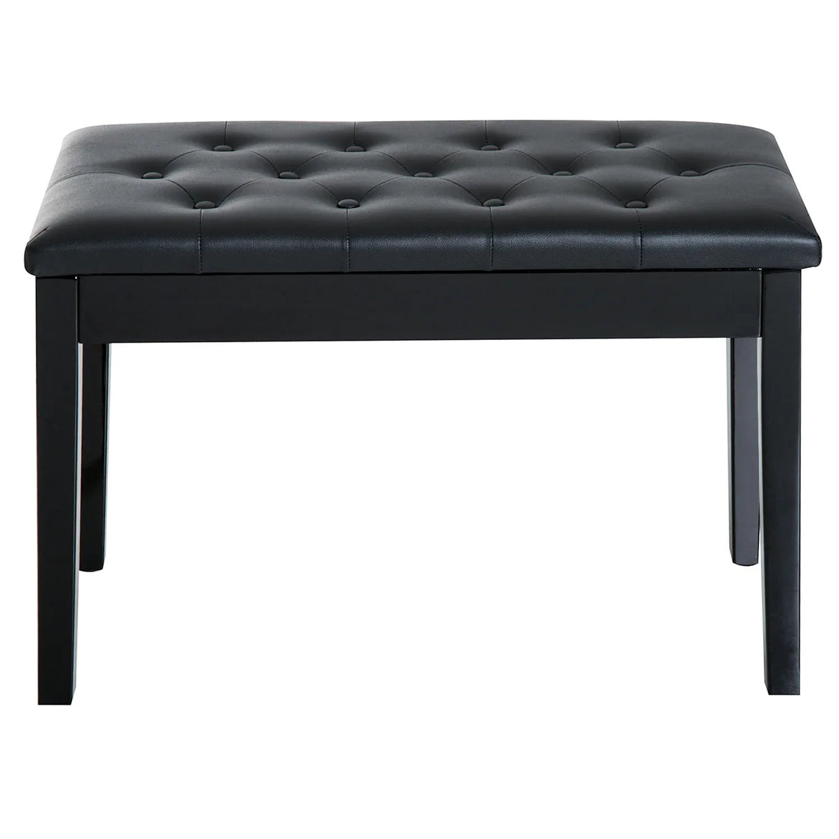 Faux Leather Duet Piano Bench With Padded Cushion - Omega Lifestyles