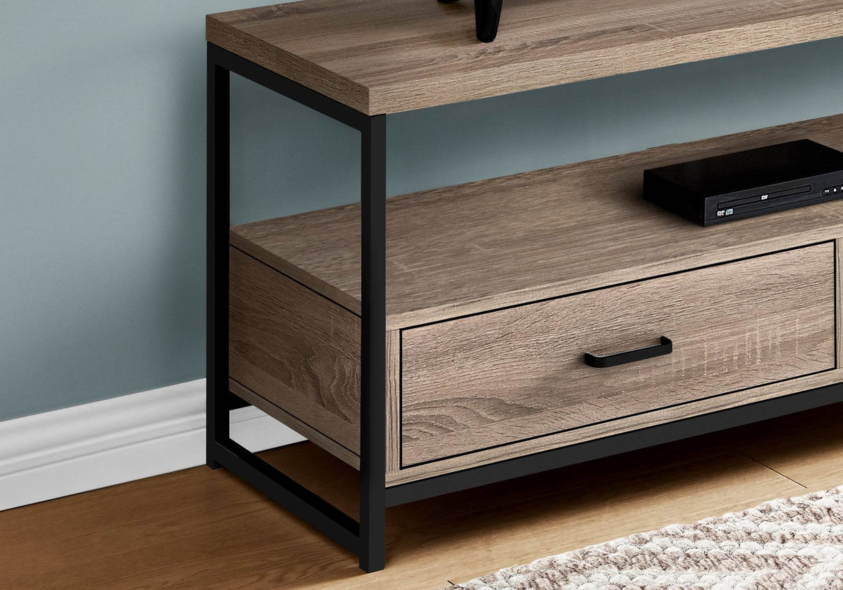 48-Inch Modern Taupe Wood Look TV Stand Console - Sleep Galleria