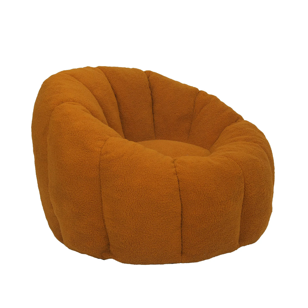 Plush Teddy Foam Bean Bag Chair With Armrests - Omega Lifestyles