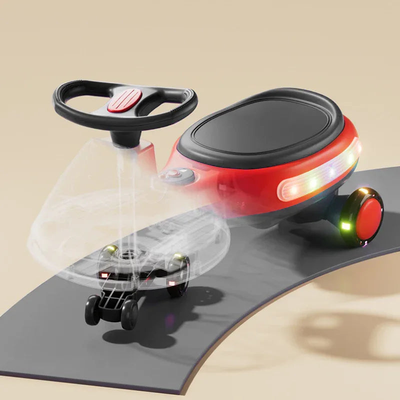 12V Kids Electric Wiggle Car With Bluetooth Lights - Omega Lifestyles