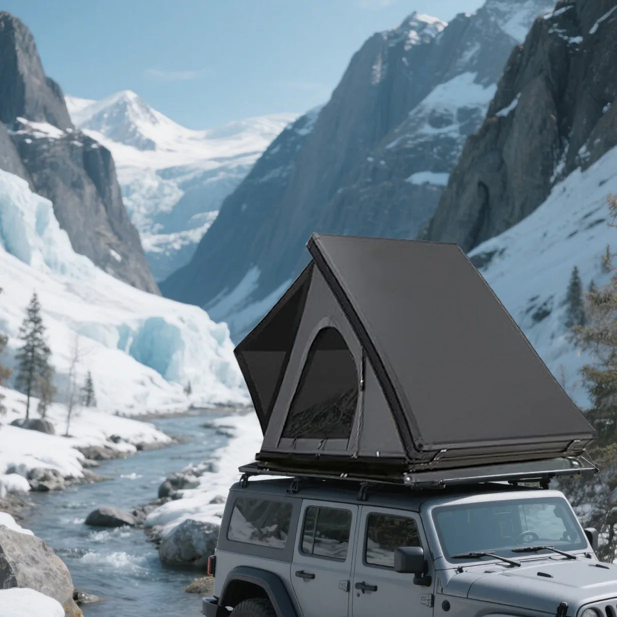 Aluminium Alloy Roof Top Tent With Tri-Color LED Light - Omega Lifestyles