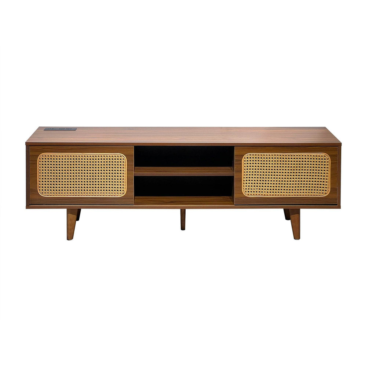 Mid Century Modern Rattan TV Stand Console - Sleep Galleria