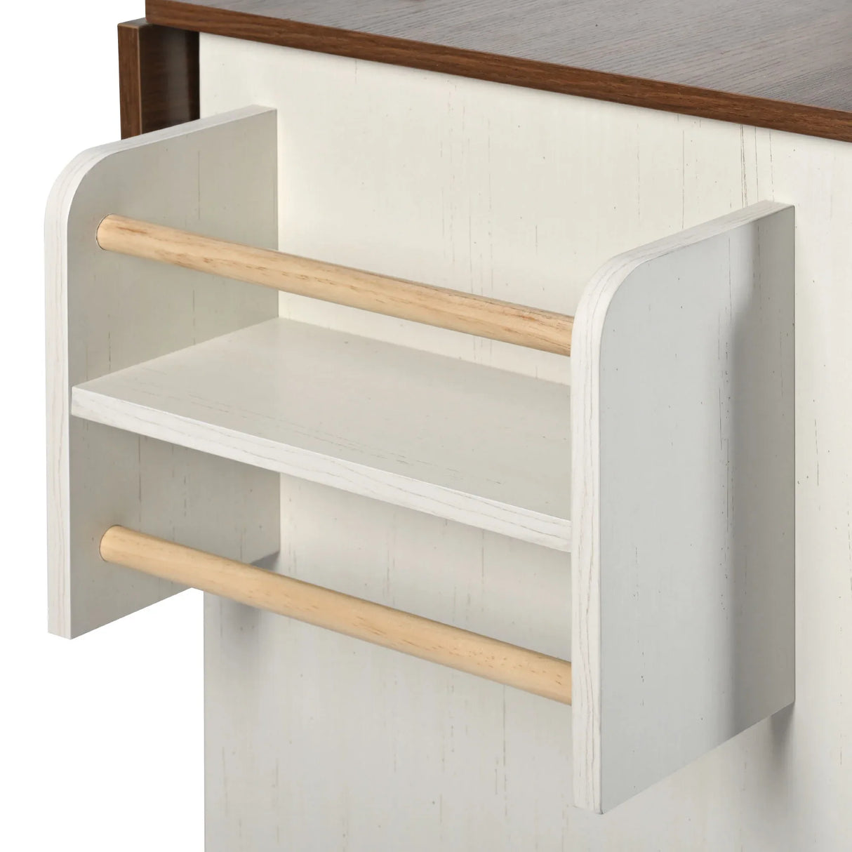 Farmhouse Sliding Barn Door Kitchen Island Cart - Omega Lifestyles