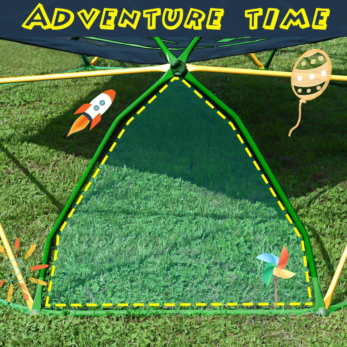 12-Foot Rust-Resistant Metal Kids Outdoor Climbing Dome - Omega Lifestyles