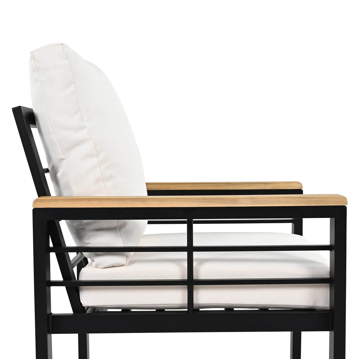 5-Piece Acacia Wood Iron Frame Patio Furniture Set - Omega Lifestyles