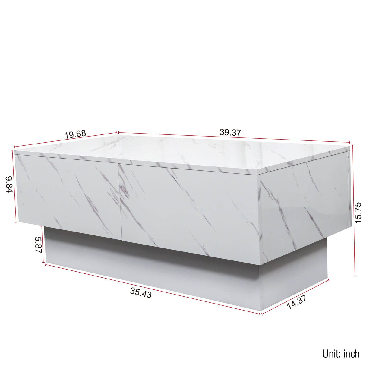 Extendable Sliding Top Coffee Table With Hidden Storage - Sleep Galleria