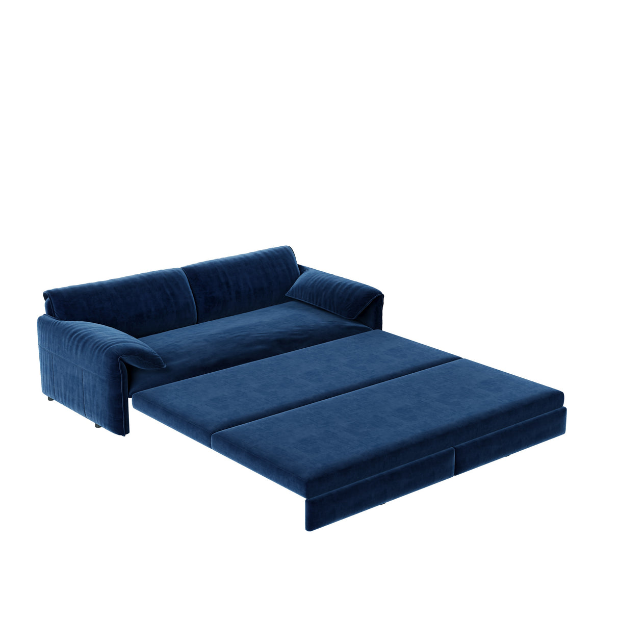 3-In-1 Convertible Velvet Sleeper Sofa Bed With Storage