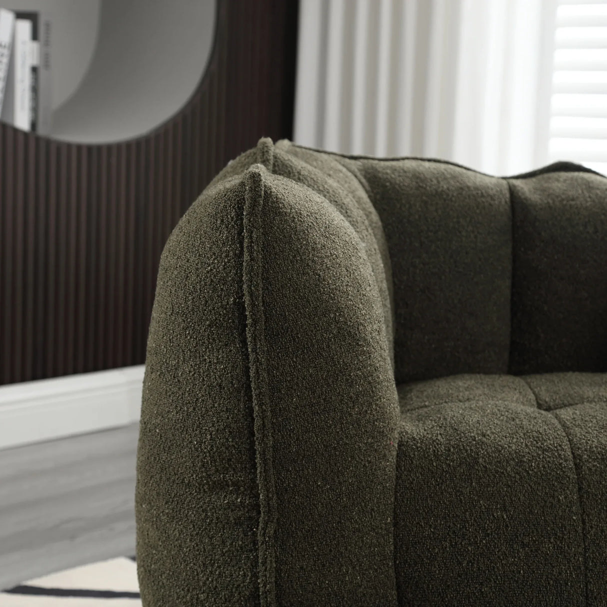 Soft Chenille Bean Bag Chair With High Resilient Foam - Omega Lifestyles