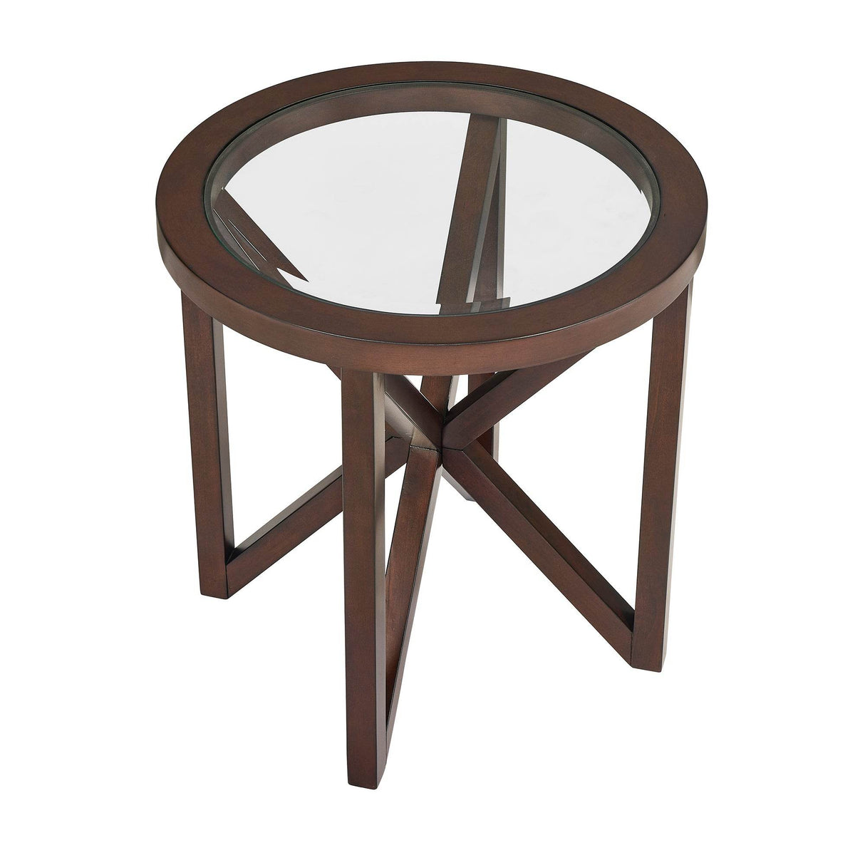 Modern Round Tempered Glass Top Coffee Table - Sleep Galleria