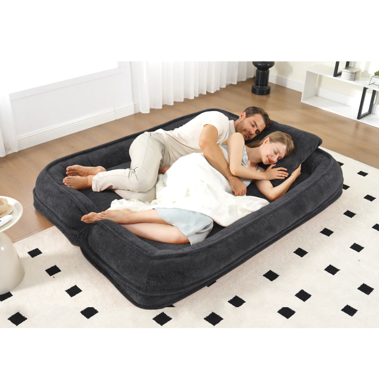 Adjustable 5-Position Medium-Soft Chenille Loveseat Sofa - Omega Lifestyles