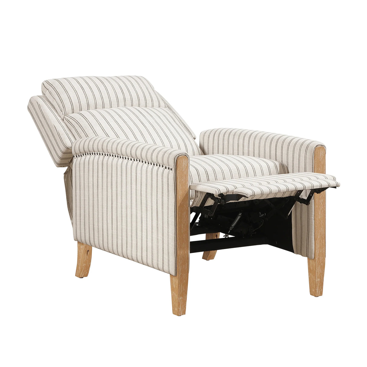 Classic Farmhouse Push-Back Reclining Fabric Upholstery Chair - Omega Lifestyles