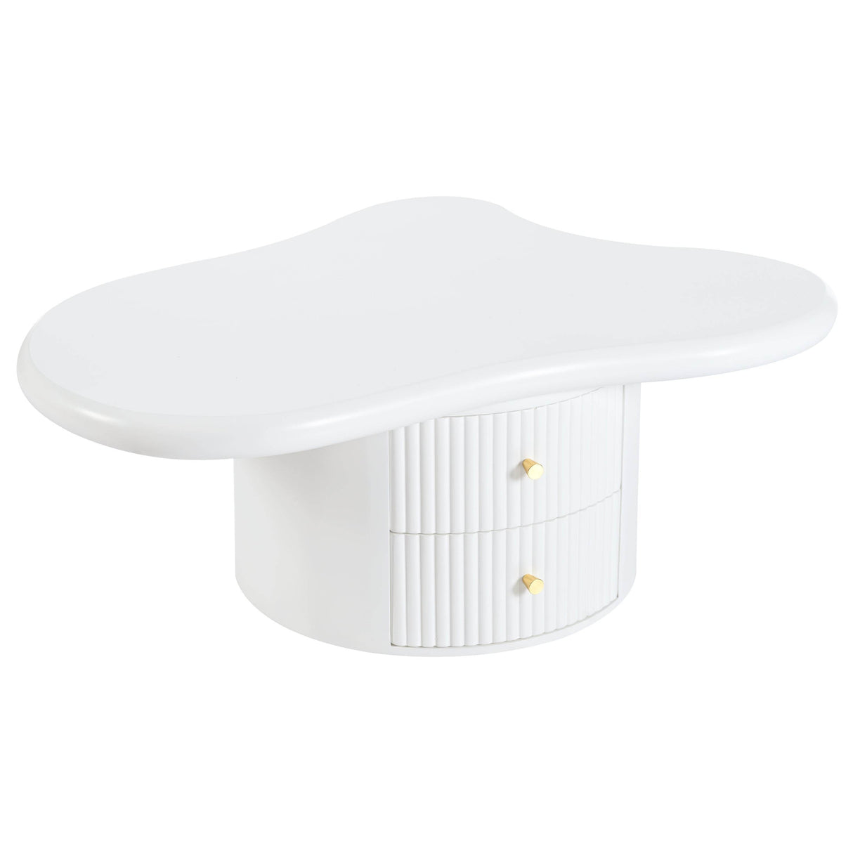 Cloud-Shaped Coffee Table With Stools And Drawers - Sleep Galleria