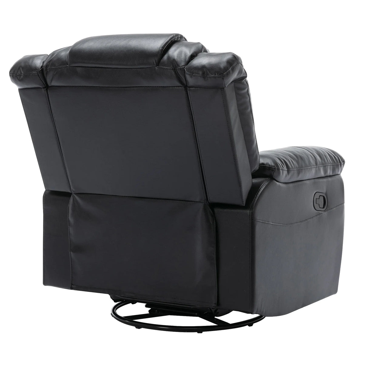 Manual Rocking 360-Degree Swivel Recliner Chair With PU Upholstery - Omega Lifestyles