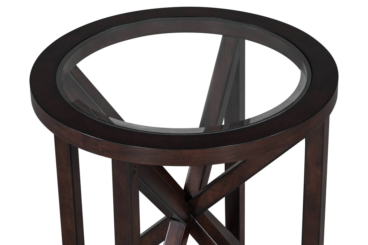 Modern Round Tempered Glass Top Coffee Table - Sleep Galleria