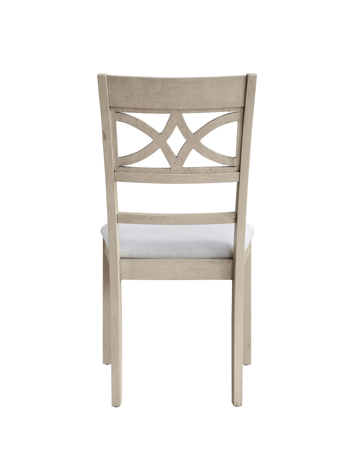 Set of 2 Antique Gray Padded Synthetic Wood Side Chairs - Omega Lifestyles