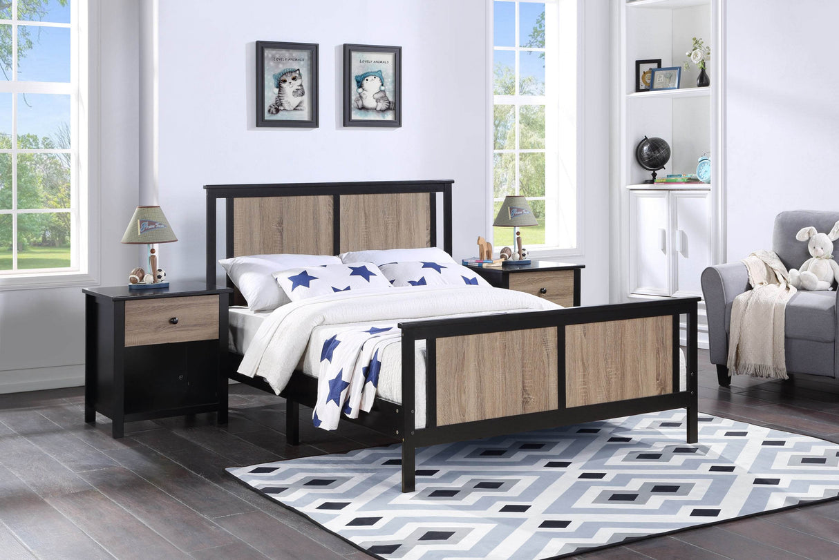 Connelly Full Size Reversible Solid Wood Bed Frame