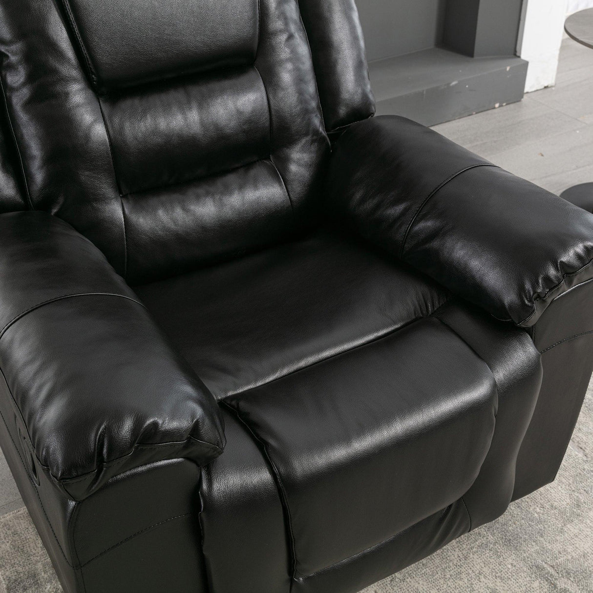 Manual Rocking 360-Degree Swivel Recliner Chair With PU Upholstery - Omega Lifestyles
