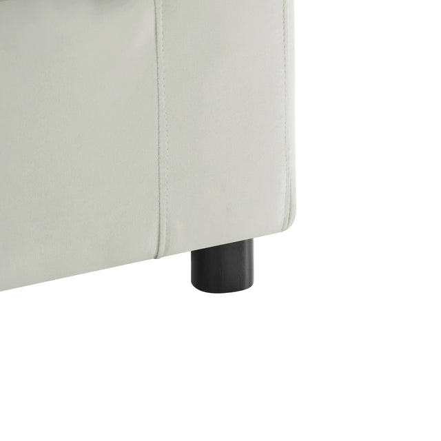 Plush Ivory Polyester Modern Corner Wedge Chair - Omega Lifestyles