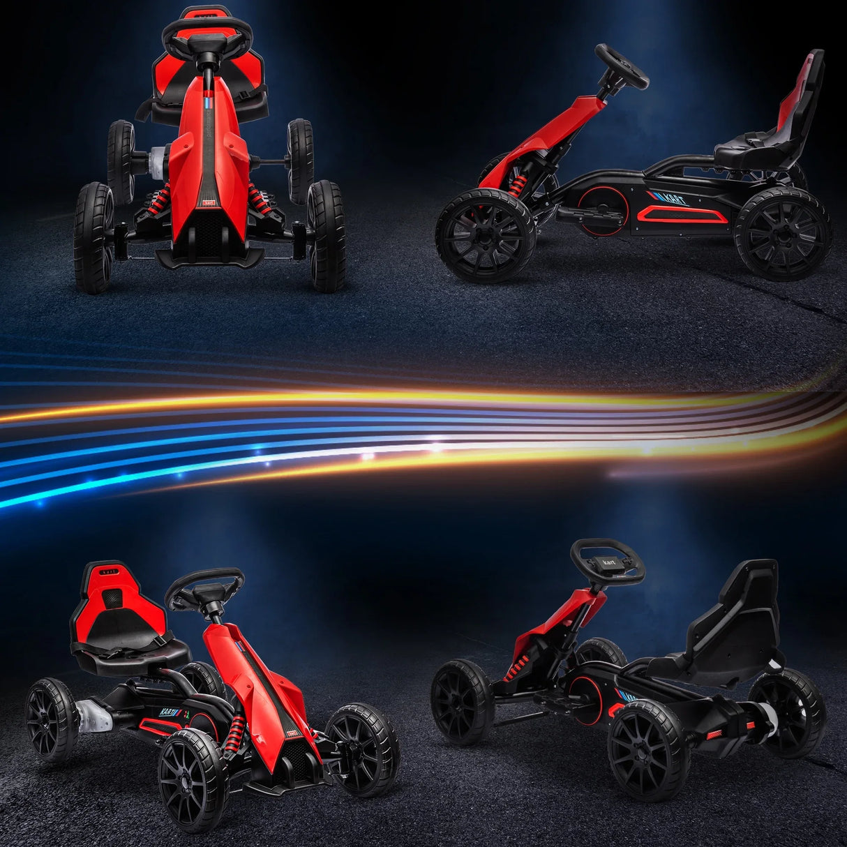 Kids 12V Electric Ride-On Go Kart With Safety Features - Omega Lifestyles
