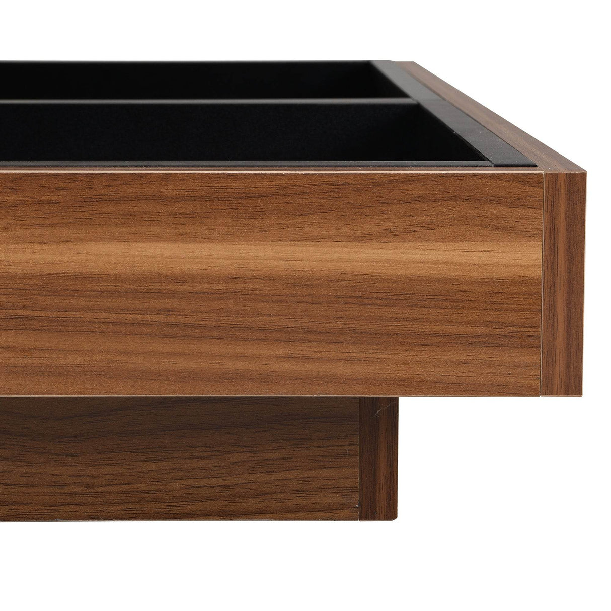 Modern Square 360° Rotating Black Walnut Coffee Table - Sleep Galleria