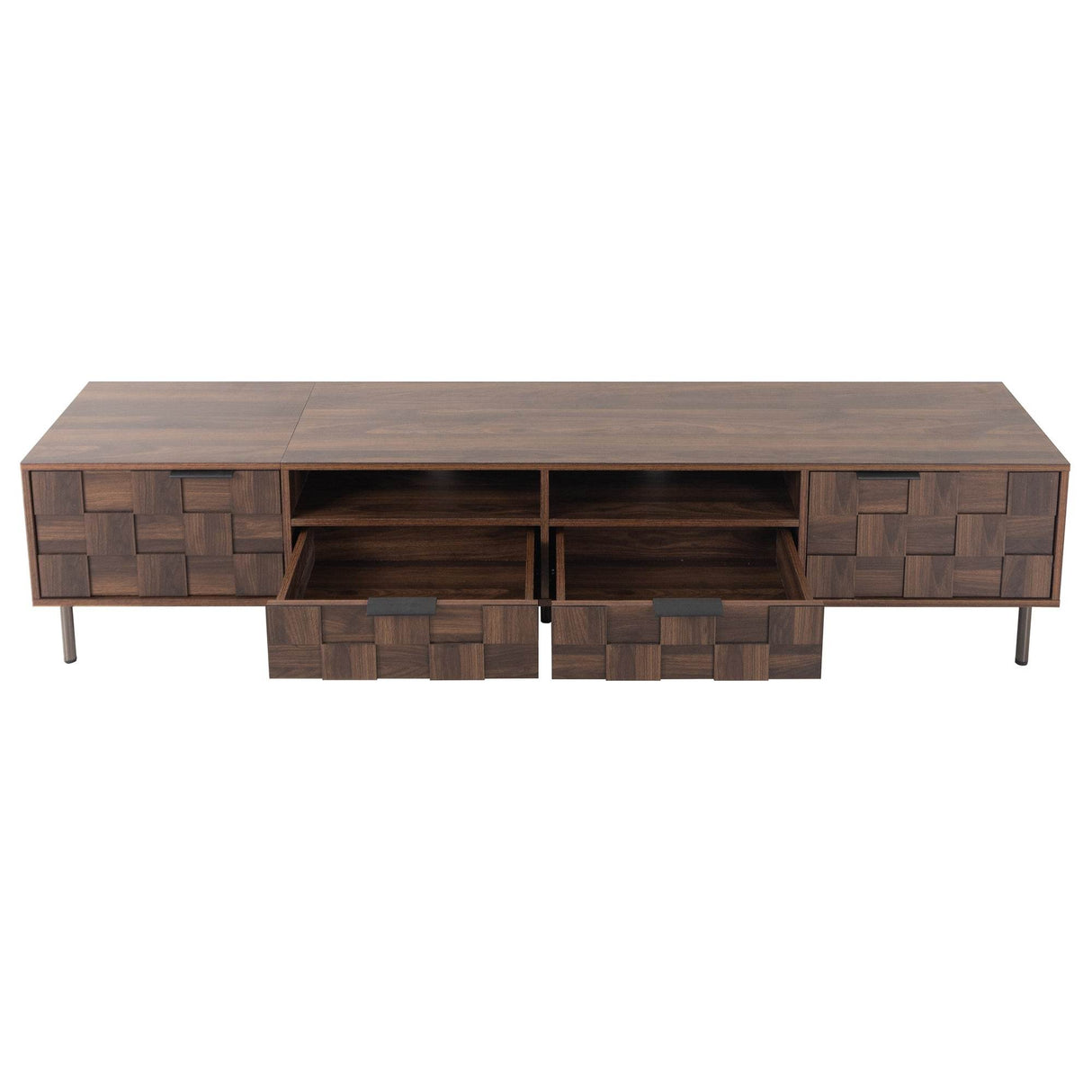 Mid Century Modern TV Stand With Storage Drawers - Sleep Galleria