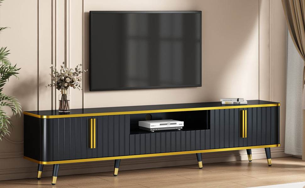 Modern Luxury Minimalism TV Stand With Storage Cabinets - Sleep Galleria