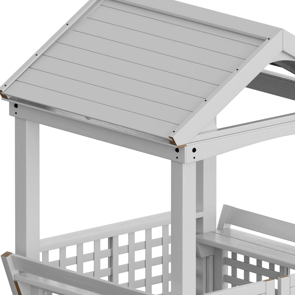 Outdoor Wooden Kids Playhouse With Bench and Door - Omega Lifestyles