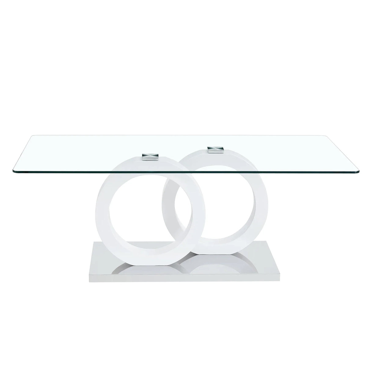 Modern Minimalist Glass Top MDF Coffee Table - Omega Lifestyles