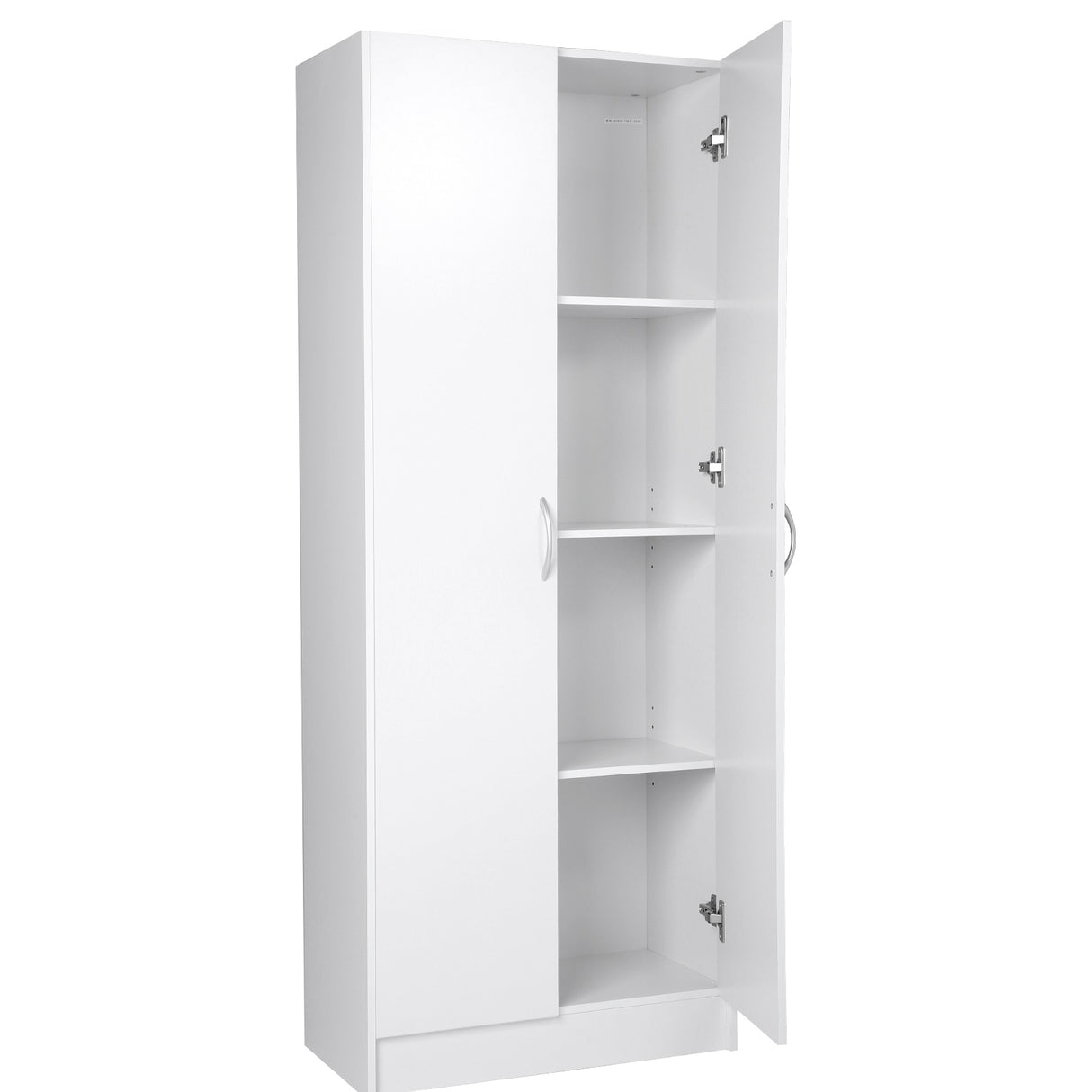 Kitchen Pantry Cabinet 60-Inch White Particle Board Storage