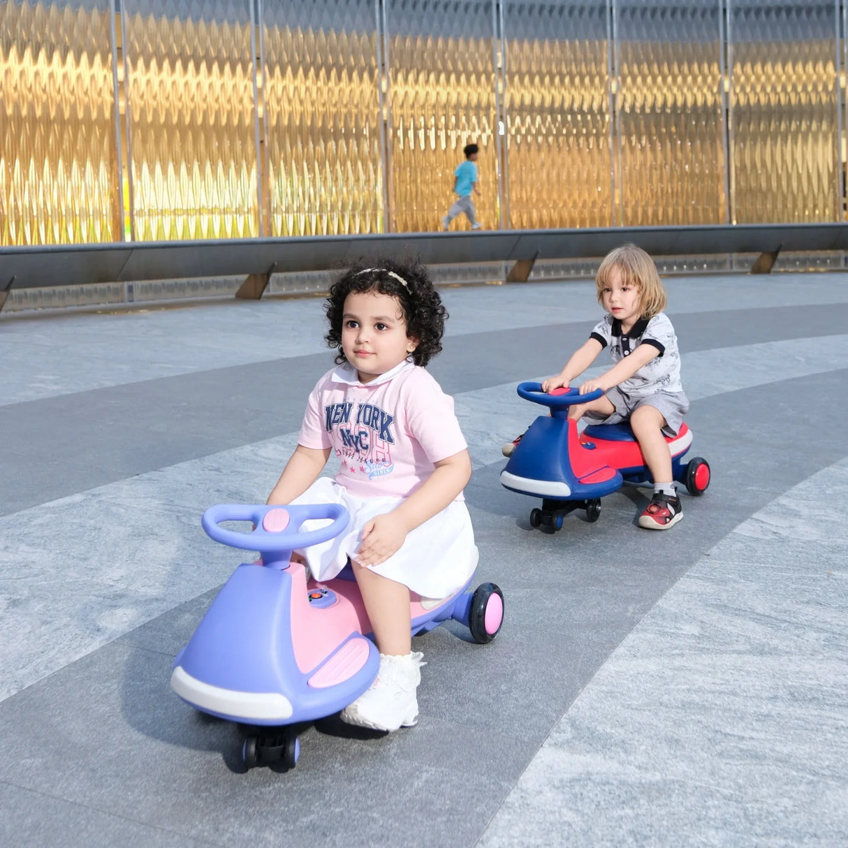 12V Kids Electric Ride-On Wiggle Car With Bluetooth Lights - Omega Lifestyles