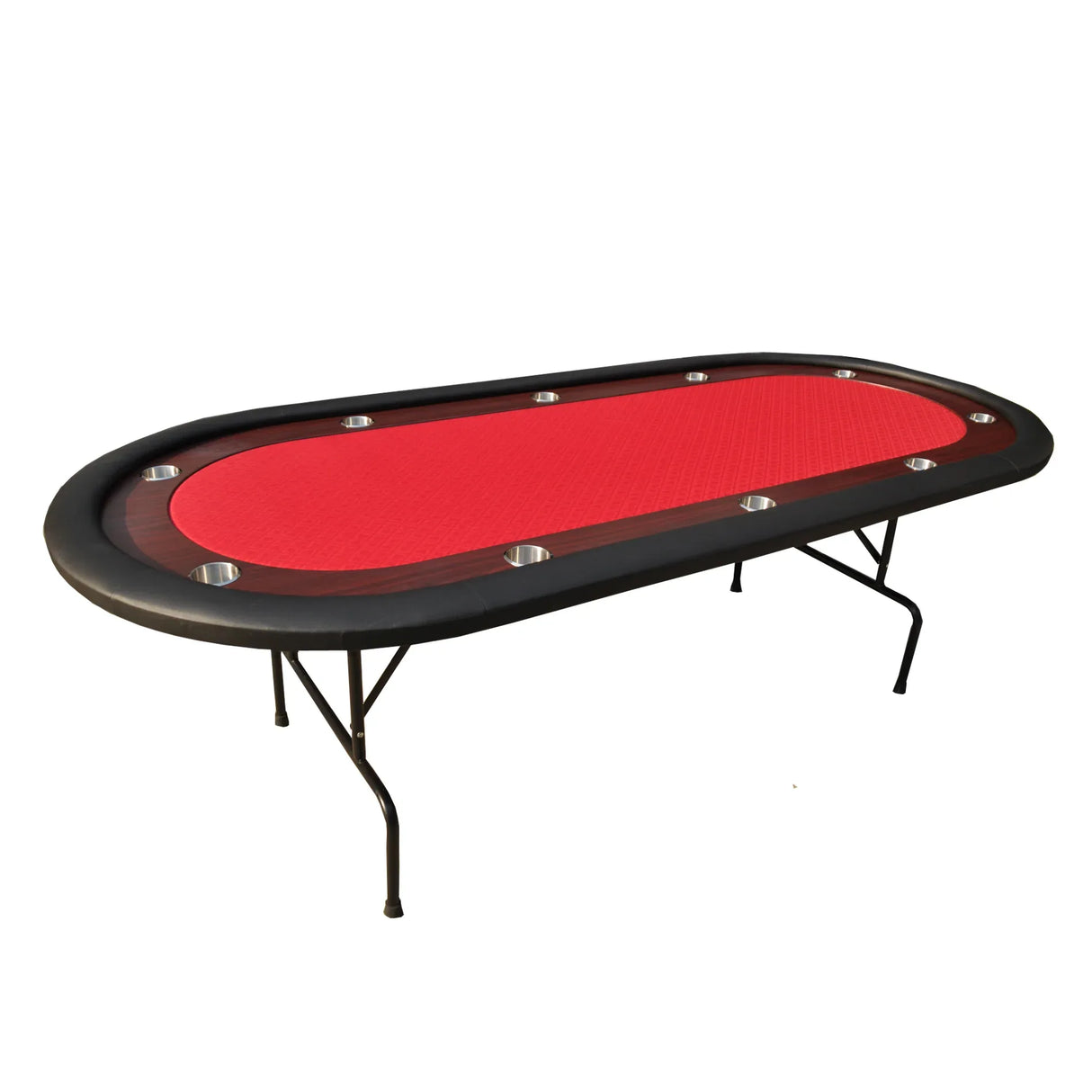 Foldable Modern 96-Inch Wood Racetrack Poker Table - Omega Lifestyles