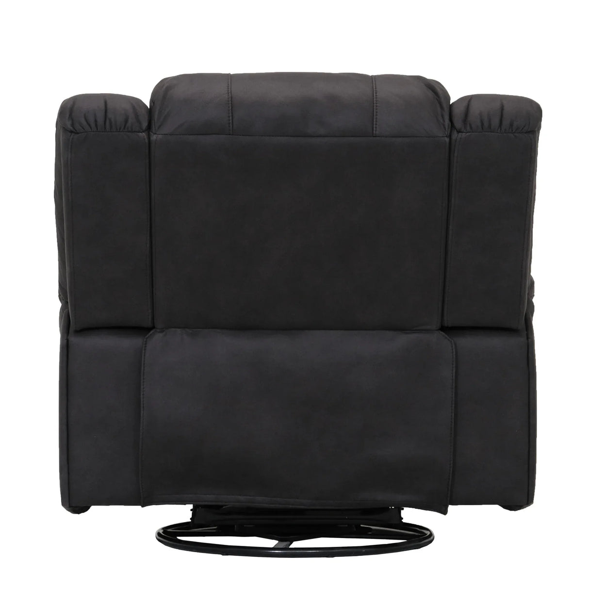 Black Fabric Swivel Gliding Recliner Chair - Omega Lifestyles