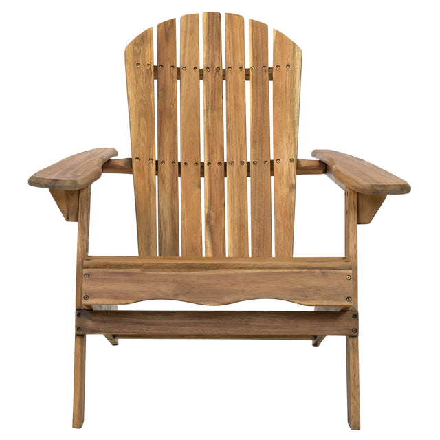 Acacia Wood Foldable Rustic Outdoor Adirondack Chair - Omega Lifestyles