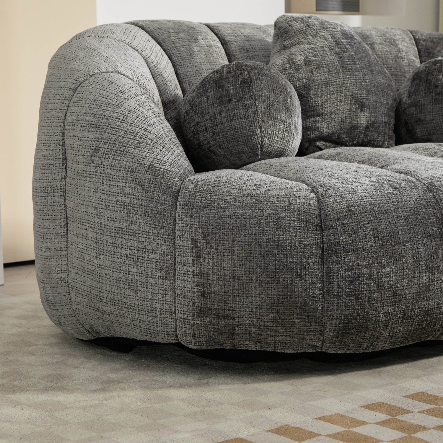 High Density Foam Chenille Bean Bag Lounge Chair - Sleep Galleria