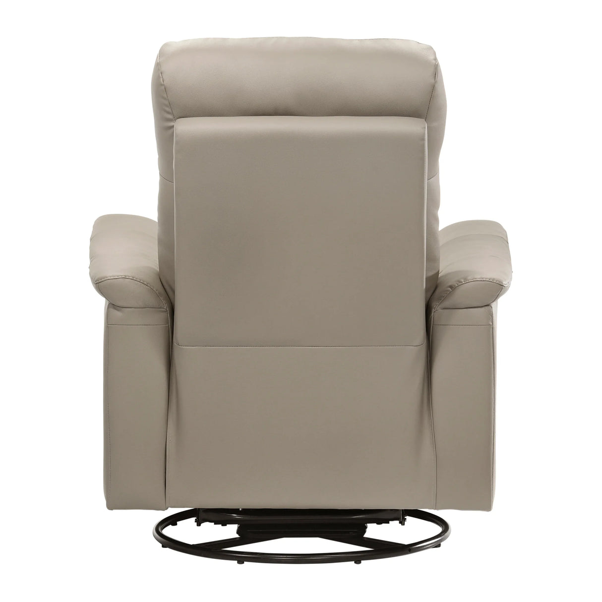 Latte Genuine Leather Swivel Glider Reclining Chair - Omega Lifestyles