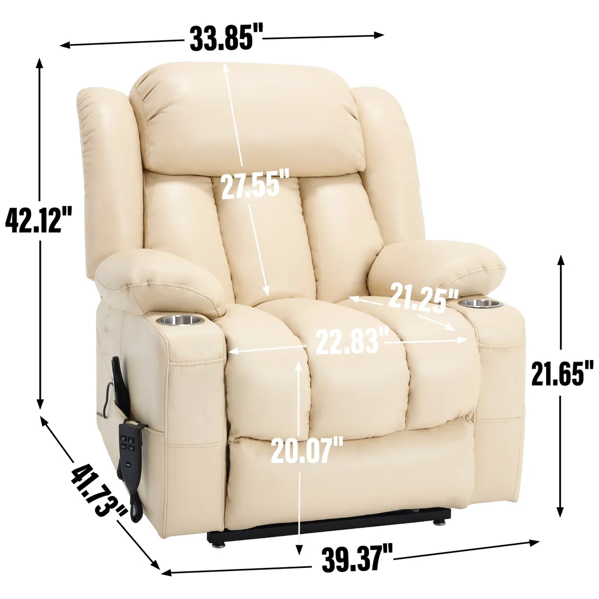 Dual Motor Power Lift Recliner Chair With Massage Heating - Omega Lifestyles