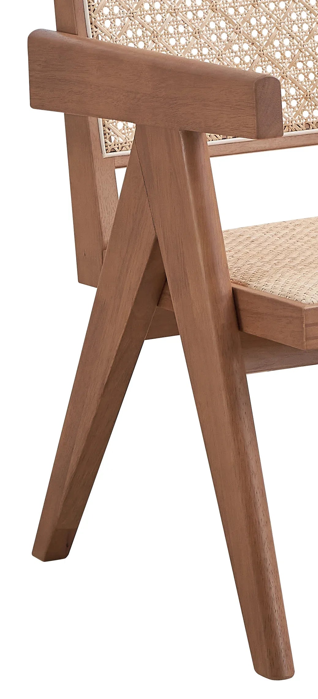2-Piece Natural Wood Rattan Accent Chair And End Table Set - Omega Lifestyles