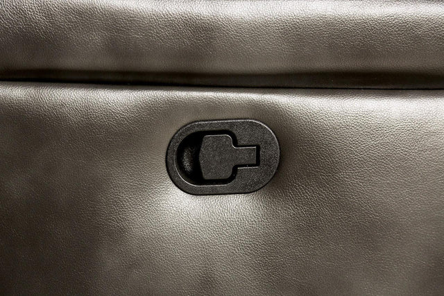 Transitional Dark Gray Leatherette Standalone Glider Recliner Chair - Omega Lifestyles