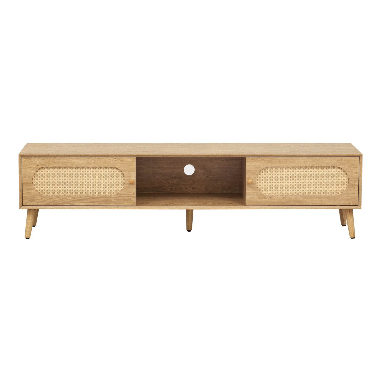 Boho Farmhouse Solid Wood TV Stand Cabinet - Sleep Galleria