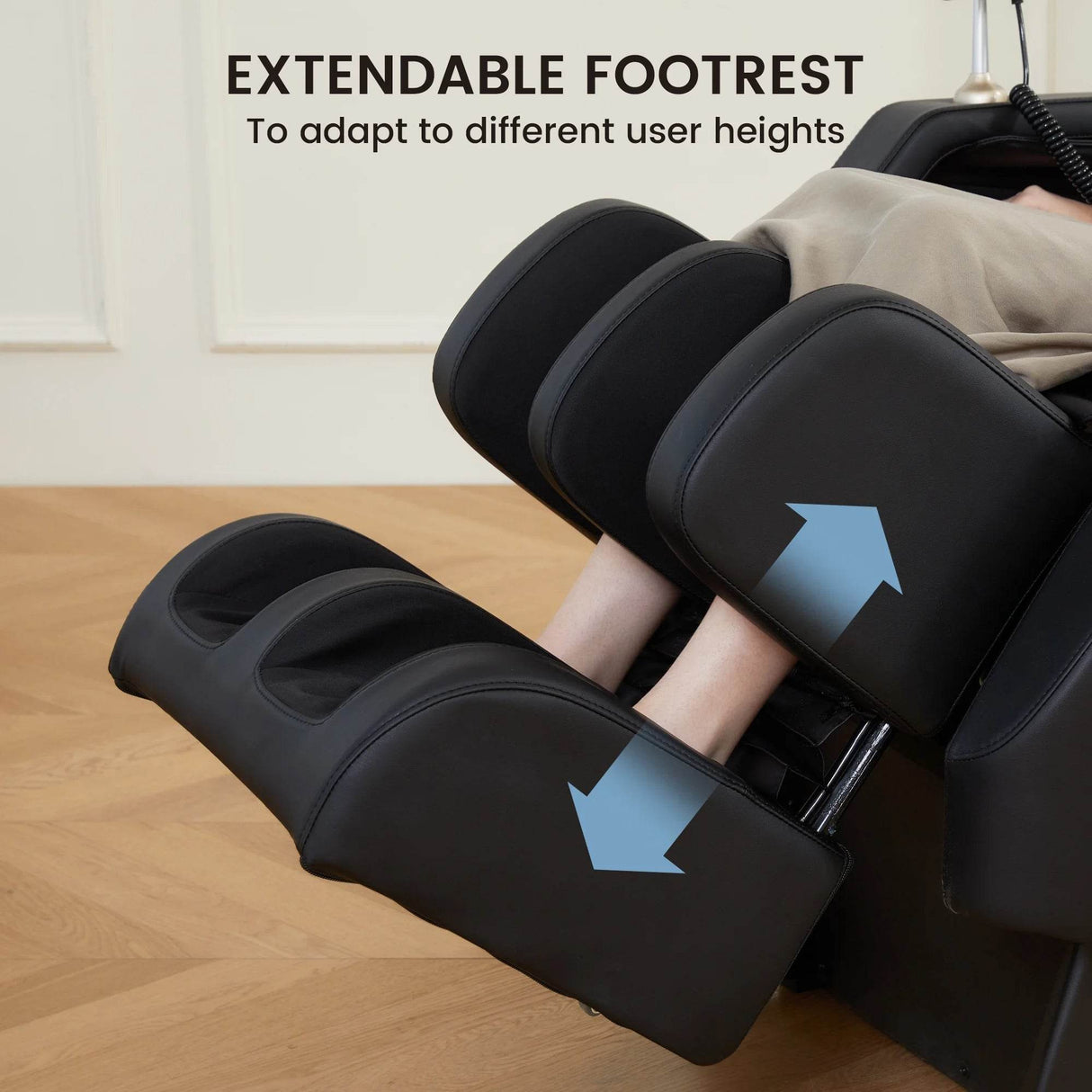 3D Massage Chair, Full Body Zero Gravity Recliner with SL Track, Yoga Stretching, Foot Rollers, Bluetooth, Heating, Black