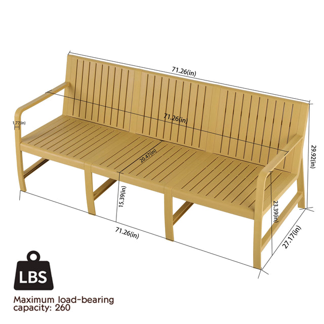 Waterproof Indoor Outdoor Polypropylene 3-Seater Sofa - Omega Lifestyles