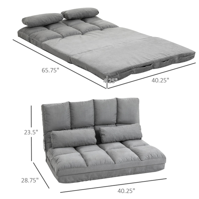 Adjustable Folding Floor Sofa Chair With Two Pillows - Omega Lifestyles