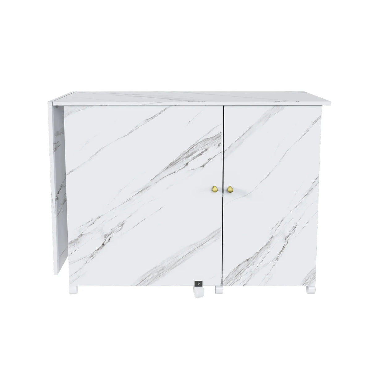 Foldable Adjustable Sewing Machine Table With Storage Cabinet - Omega Lifestyles