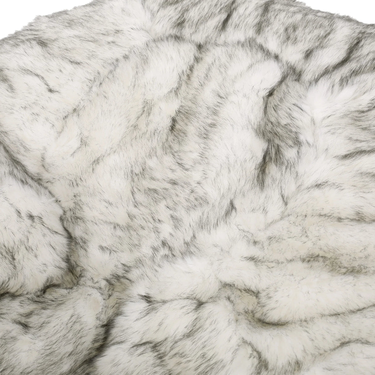 Large Faux Fur Foam-Filled Rounded Bean Bag Chair - Omega Lifestyles