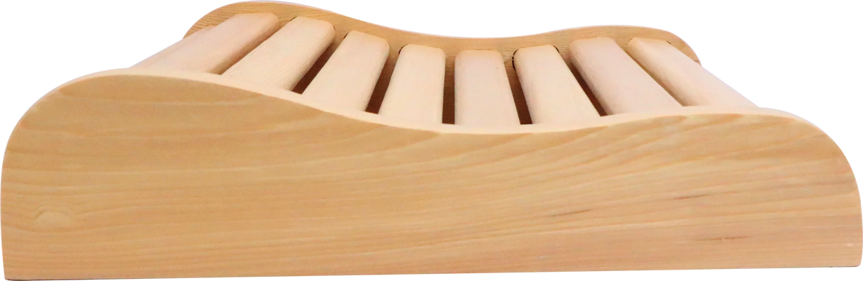Ergonomic Solid Wood S-Shaped Sauna Backrest - Omega Lifestyles