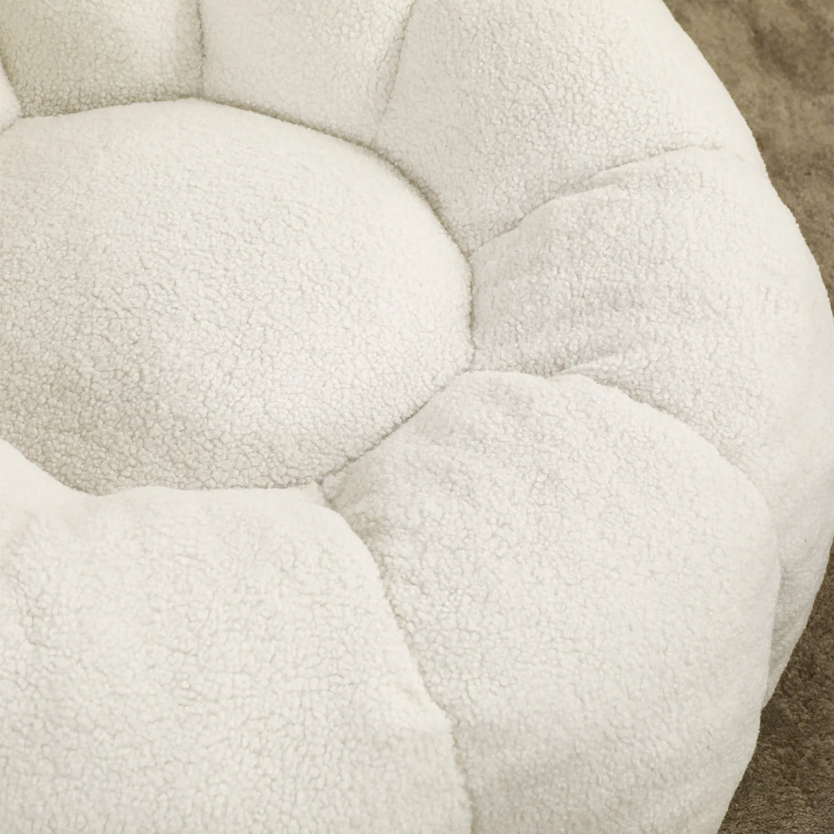 Plush Teddy Foam Bean Bag Chair With Armrests - Omega Lifestyles