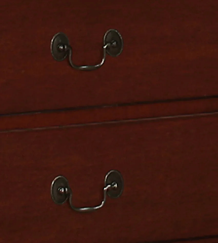 Cherry Wood Traditional Double Door Armoire Storage Cabinet - Omega Lifestyles