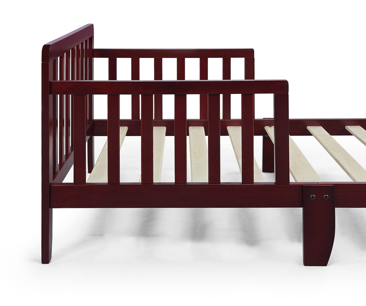 Solid Wood Cherry Toddler Bed With Safety Rails - Omega Lifestyles