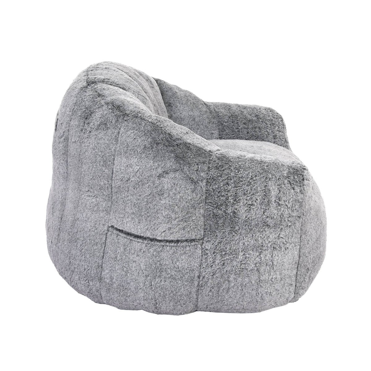 High-Density Foam Faux Fur Beanbag Chair - Sleep Galleria